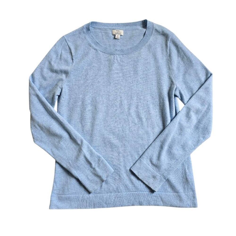 J. Crew Teddie Sweater Women's‎ Medium Blue Knit Long Sleeve Thermal Gorpcore